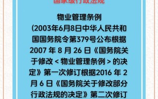 物业管理条例2025