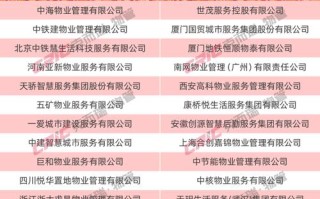 百强物业企业有何评选标准？