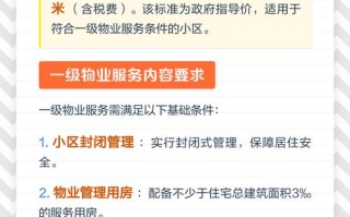 一级物业服务收费标准是多少？