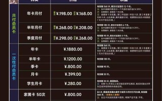 空中健身房年卡价格是多少？