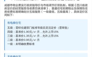 成都物业服务收费标准具体是多少？