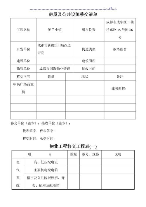 武汉物业四资移交明细具体包含哪些内容？-第1张图片-德高鼎泰便民中心