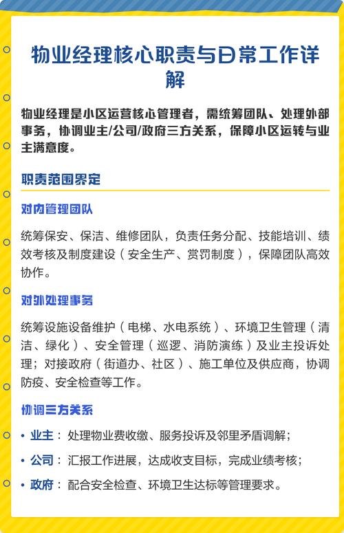 物业经理如何开展工作-第2张图片-德高鼎泰便民中心