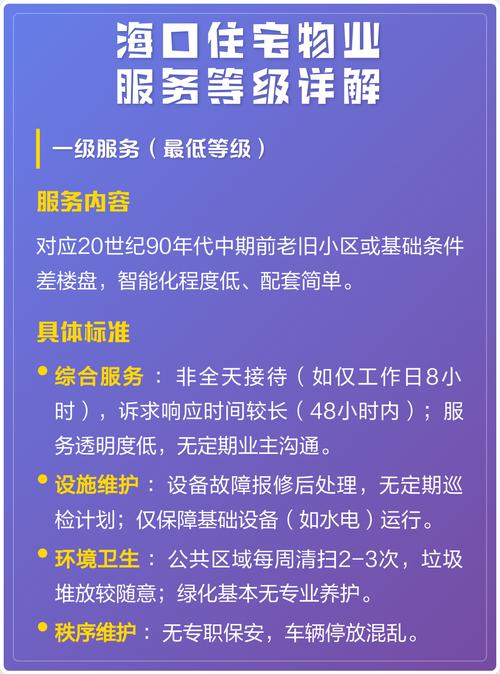 住宅物业服务三级标准具体指什么？-第2张图片-德高鼎泰便民中心
