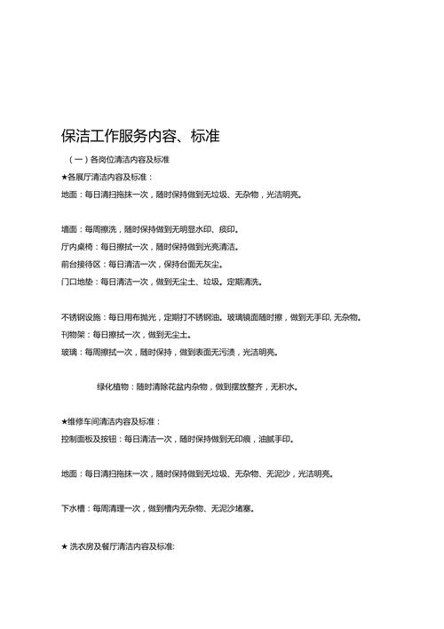 物业卫生保洁服务标准具体包含哪些内容？-第1张图片-德高鼎泰便民中心