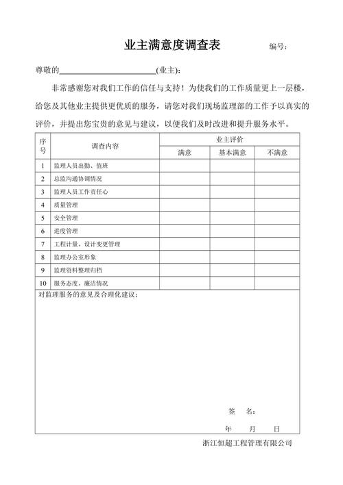 物业服务满意度调查表，您对物业服务满意吗？-第3张图片-德高鼎泰便民中心